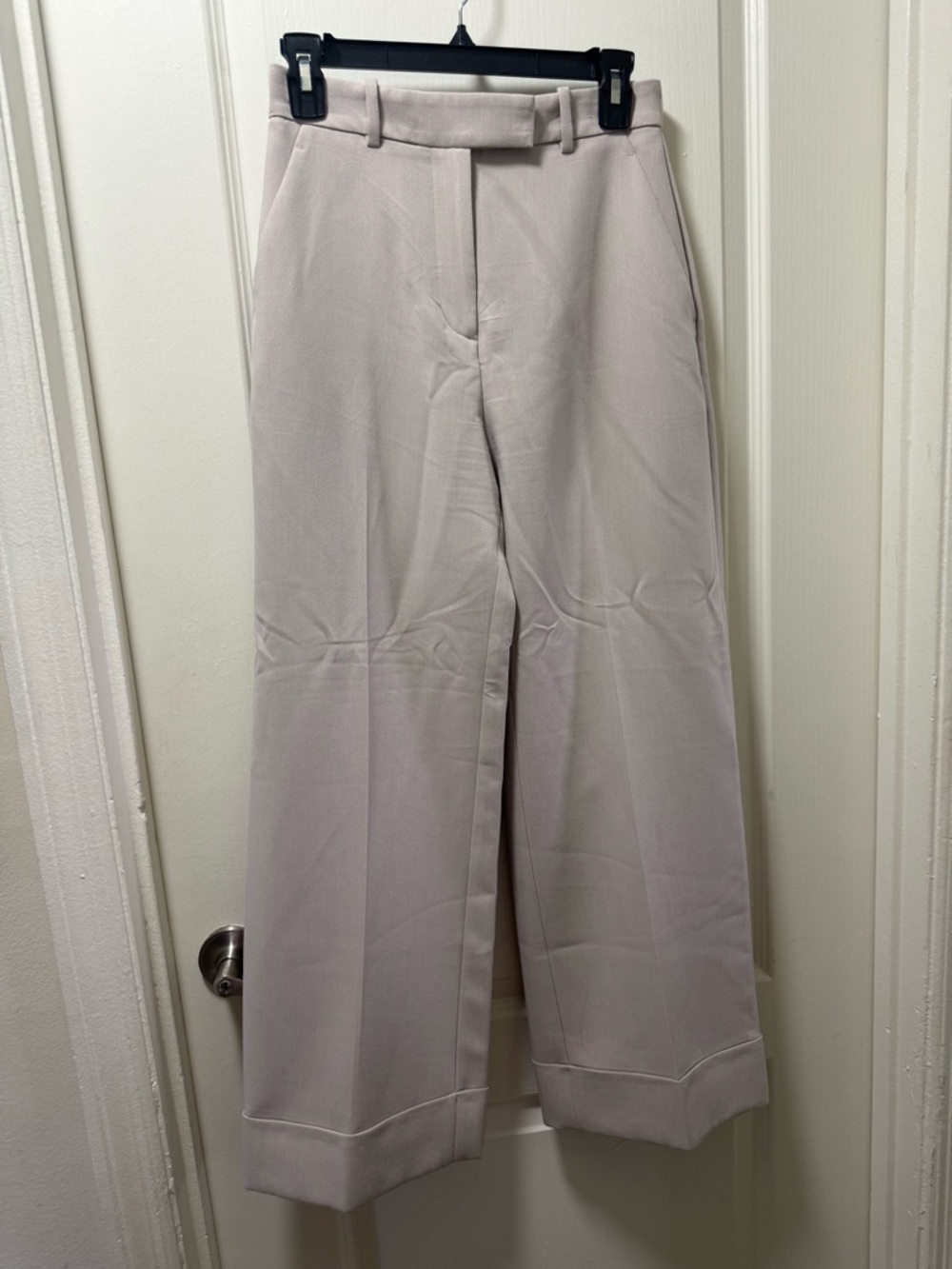 Abercrombie & Fitch Wide Leg Light Taupe Dress Pants